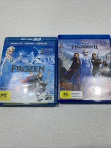 Disney Frozen 1 & 2 Bluray Children’s PG Movies Dvd - Picture 1 of 3