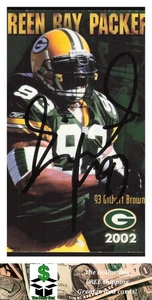 Green Bay Packers Police 2002 - Manawa #6 Gilbert Brown automático - Imagen 1 de 2