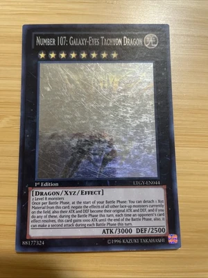 Number 107: Galaxy-Eyes Tachyon Dragon (Ghost Rare) LTGY-EN044 LP 1st Edition NM - Image 1 of 4