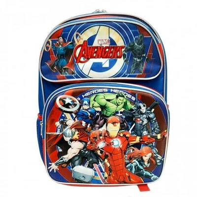 Large Backpack - Marvel Avengers - IronMan Thor 3D Pop-up 16" School Bag NEW - Image 1 of 4