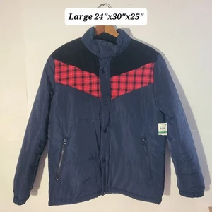 American Rag Brady Colorblock Men's Puffer Jacket Blue/Red/Black Size Large NWT - Picture 1 of 6