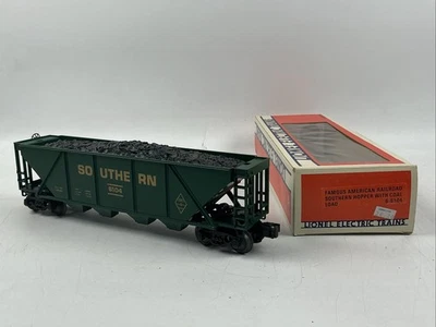 Lionel calibre O 6-6104 famoso ferrocarril americano tolva sur con carga de carbón 6104 Foto 1 de 4