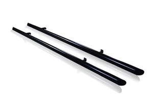 Black Stainless Side Bars With Down Lights For Opel Vauxhall Combo LWB 2019+ Van - Picture 1 of 9