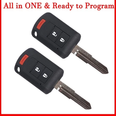 2Para 2011 2012 2013 2015 2016-2024 Mitsubishi Outlander Sport Control Remoto Coche Llavero Foto 1 de 3