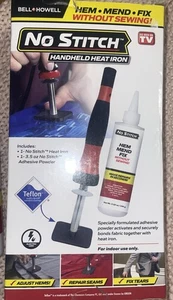 Campana de hierro térmico portátil sin puntada y Howell como se ve en el dobladillo de TV fijación costura - Imagen 1 de 8