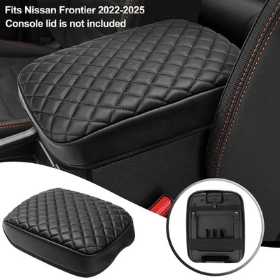Fits Nissan Frontier 2022-2025 Center Console Arm Rest Lid Cover Protector Black - Image 1 of 4