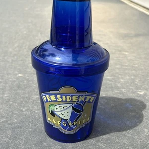 Vintage 1990s Chili’s Bar & Grill Presidente Margarita Shaker Mixer 3pc Set Blue - Picture 1 of 7