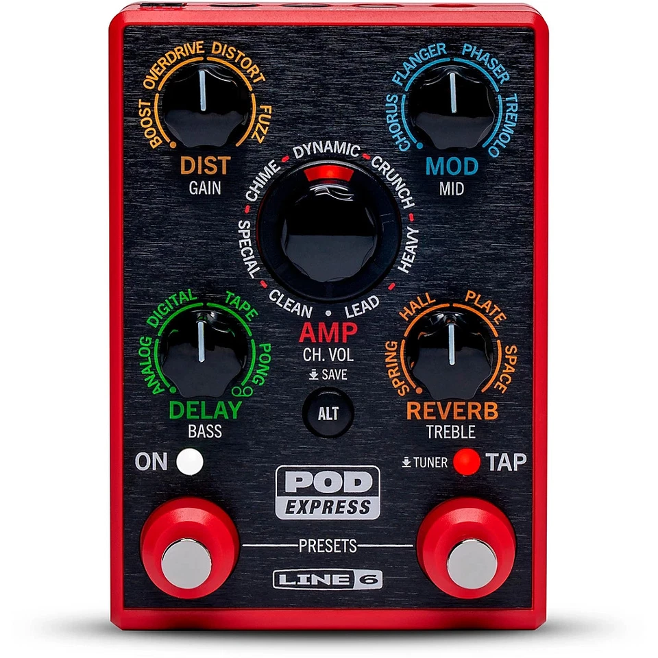 Line 6 POD Express Guitar Effects Processor Red Refurbished - Image 1 of 4