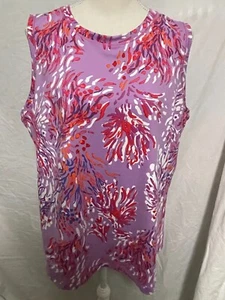 Belle by Kim Gravel Women's Resort Muscle Tank Pink, XL (A627931) - NWOT - Picture 1 of 4
