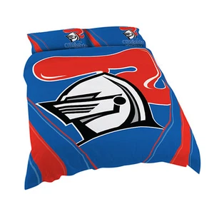 Newcastle Knights NRL QUEEN Bed Quilt Doona Duvet Cover Set NEW GIFT