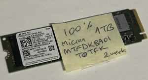 Micron MTFDKBA1T0TFK-1BC1AABYY Solid State Drives - SSD 2450 1TB M.2 SSD 100% - Picture 1 of 1