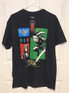 The Legend Of Zelda Black Men's Fashion T-Shirt 2020 Nintendo Size Large NEW NWT - Picture 1 of 10
