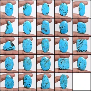 1950 Kt Natürliches Blaues Spinnennetz Türkis Mix Cabochon Lose Edelsteine Lot 24 Stck. - Bild 1 von 5