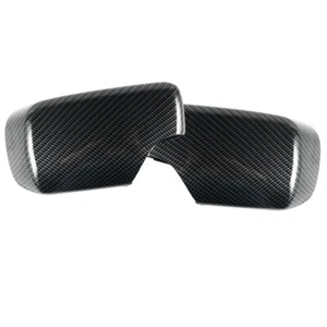 Für BMW 3 E46 98-05 Außenspiegel Spiegelkappen Abdeckung Gehäuse Carbon Schwarz - Picture 1 of 7