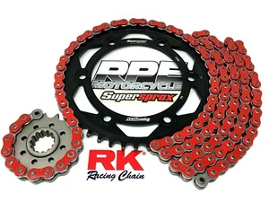 Kit de cadena y piñones de aceleración rápida rojo 2000-2003 CBR954RR RK ZXW 520 15/43t - Imagen 1 de 2