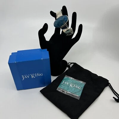 Jay King из чистого серебра синий апатит манжеты браслет новый в коробке - Изображение 1 из 4