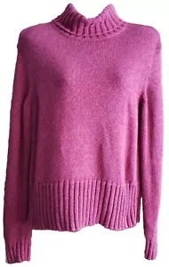 G.H. Bass Women's Turtleneck Heather Burgundy Red Long Sleeve Sweater Size XL - Picture 1 of 9