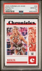 Natalya - 2023 Panini Chronicles WWE #99 - Purple /49 PSA 10 Gem Mint Pop 1 - Picture 1 of 3