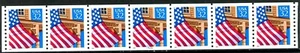 Flag Over Porch PNC7 W/A Red 1995 Low Gloss Gum Scott’s 2913 MNH PL 45444 - Picture 1 of 2