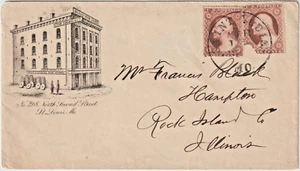 St Louis MO (2) #26 1858-1860 Illust advt cover SLIGO IRON STORE (g409) - Picture 1 of 2