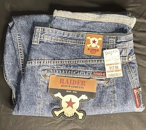 NWT Raider Jean Co Y2K Men’s Size 20 Big & Tall 46 Grunge Denim Jeans Rap - Picture 1 of 5