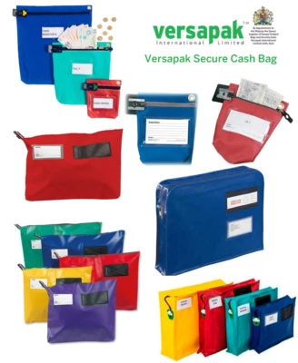Versapak Cash Handling, Secure Holdall & Mailing Bags {all Sizes & Seals}