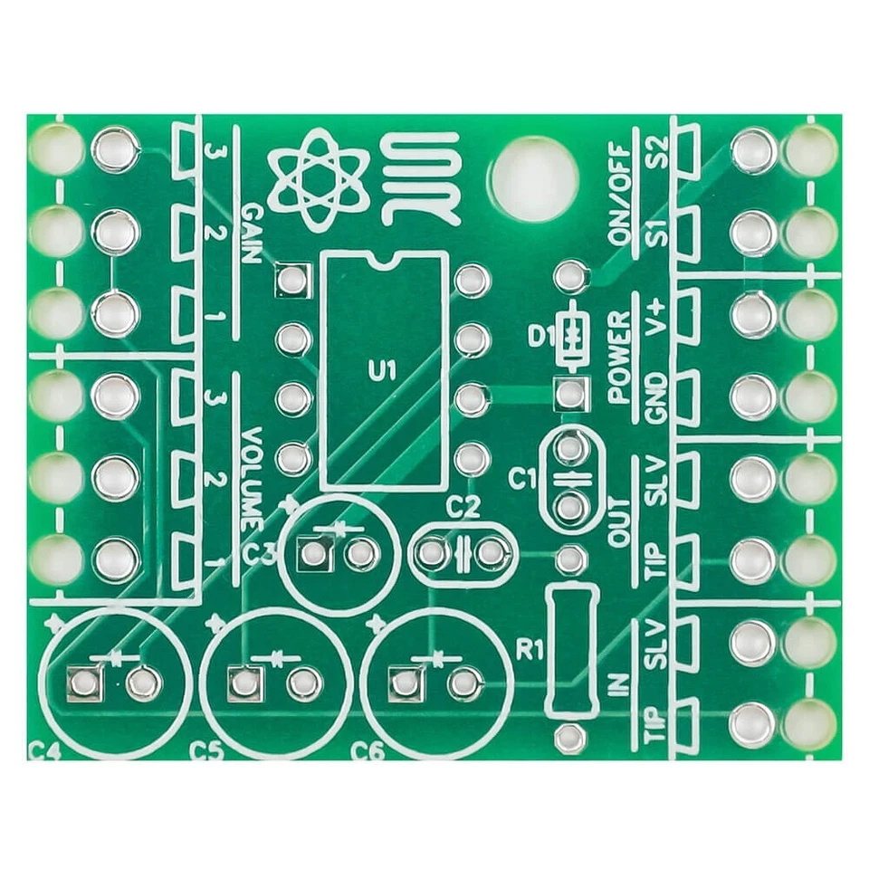LM386 Audio Amplifier PCB - Guitar Synth Instrument Amp PCB by Synthrotek - Image 1 of 1