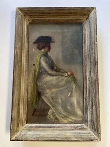 Crosby Antique Oil Painting Pretty Woman Female Model American Impressionism - Picture 1 of 23