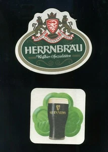 2 SOTTOBICCHIERI BIRRA "HERRENBRAU" e "GUINNES" ST PATRYCK'S DAY - Foto 1 di 3