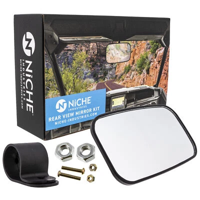 NICHE Rear View Mirror for Polaris Ranger RZR XP Crew 570 700 800 900 1000 Black - Image 1 of 4