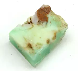 Crisoprasio Naturale Esemplare di Mela Verde Australiana FACET Grezzo 31,90 Ct - Foto 1 di 9