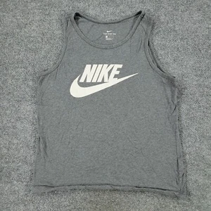 Nike Tank Top Shirt Men's Medium Gray Logo Graphic Sleeveless Pullover Adult M - Picture 1 of 13