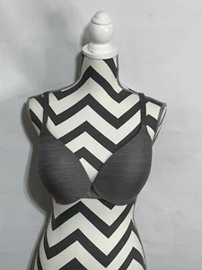 Victoria's Secret Uplift Semi Demi Bra Women 38DD Gray Purple Sexy Comfort - Picture 1 of 9