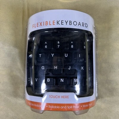 NIP Iconcepts  Flexible Full Size Keyboard Color Black  Spillproof Waterproof B4 - Image 1 of 4