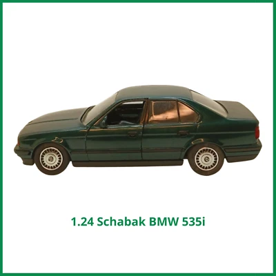 Schabak modello auto BMW 535i Verde scala 1/24  4 aperture scatola originale - Immagine 1 di 4