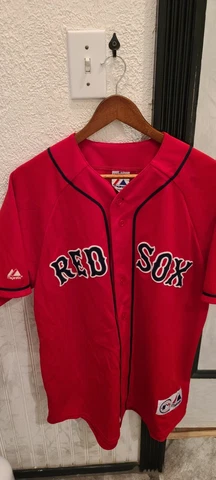 VTG MLB Majestic Boston Red Sox Curt Schilling Jersey 38 Men Large SEWN Martinez Cover