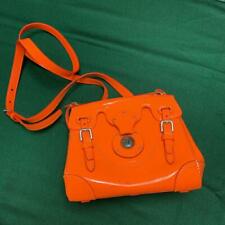 Ralph Lauren Authentic Ricky 2Way Shoulder Bag Tote Bag Orange Used from Japan