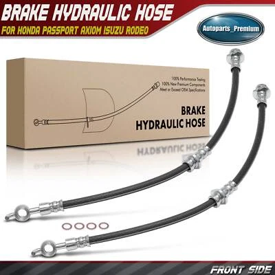 2 передних левых и правых тормозных гидравлических шланга для Honda Passport Axiom Isuzu Rodeo - Изображение 1 из 4