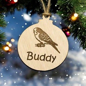 pet loss bereavement memorial - Christmas Gift Personalised Budgie Bird Name - Picture 1 of 5