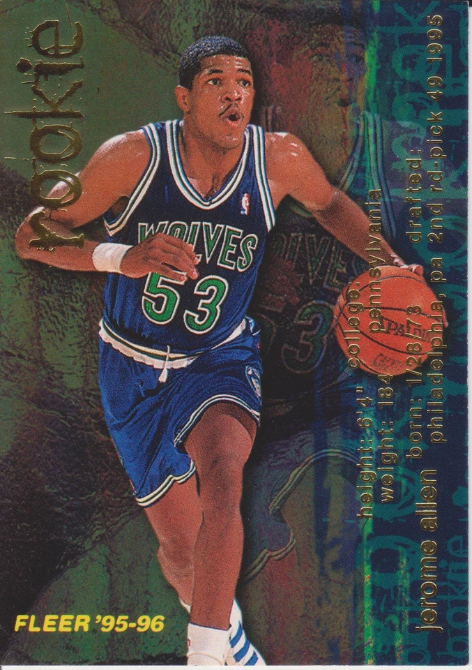 1995 Fleer Rookie RC Jerome Allen #281 Minnesota Timberwolves Basketball - Image 1 of 1