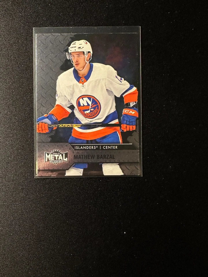 2020-21 SkyBox Metal Universe Hobby Mathew Barzal #1 NM Hockey Card - Image 1 of 1