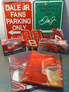 Lot Of Dale Earnhardt Jr. NASCAR Collector Items - Flags, Cars, Signs... - Picture 1 of 15