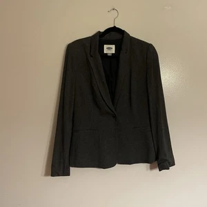 Old Navy Women M Dark Charcoal Stretch Knit One Button Front Phoebe Blazer - Picture 1 of 10