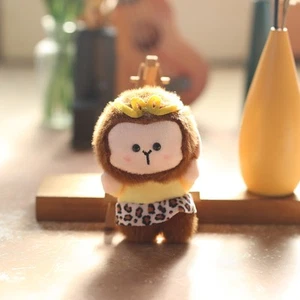 Plush Monkey Keychain Super Soft Pp Cotton Mini Stuffed Animal Toy Bag Charm - Picture 1 of 10