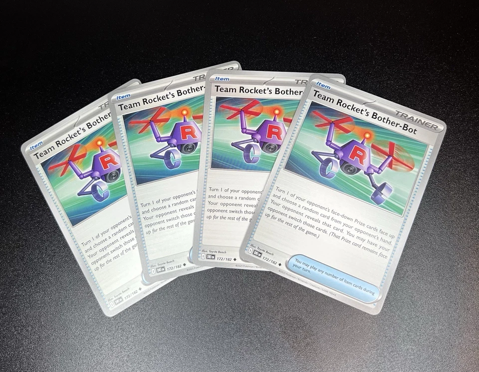 X4 Team Rocket's Bother-Bot 172/182 Destined Rivals Regular Pokemon TCG Playset - Image 1 of 1