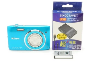 [TOP MINT] Nikon COOLPIX S3500 20.0MP Compact Digital Camera Oriental Blue Japan - Picture 1 of 9