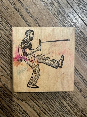Ken Brown Vintage Rubber Stamp Man With Ball - Image 1 of 4