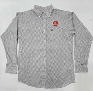 Weißes Herrenhemd von Ariat Rautenmuster neu mit Etikett M - Bild 1 von 24