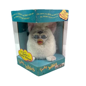 Hasbro Tiger Electronics Furby Babies Peluche Bianco Elettronico Vintage 1999 - Foto 1 di 24