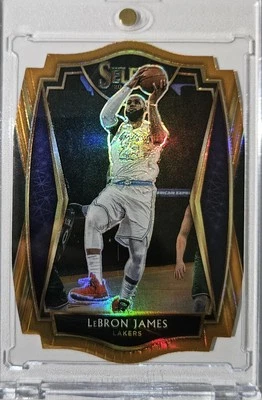 2020 Panini Select Леброн Джеймс No113 премьер-уровень оранжевый штампованный /65 Lakers 🔥 - Изображение 1 из 3